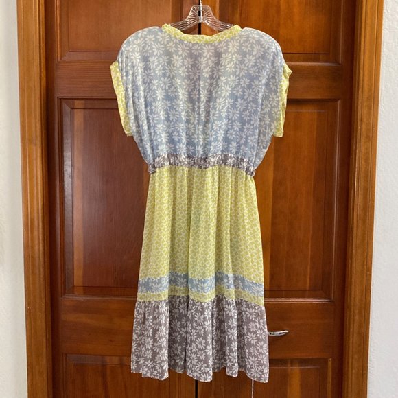 Johnny Was Floral Print Dress Embroidered flowers - Small  - string tie waist - Picture 8 of 8